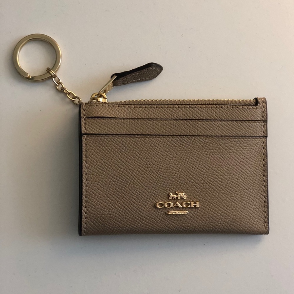 NEW coach ID keychain coin purse